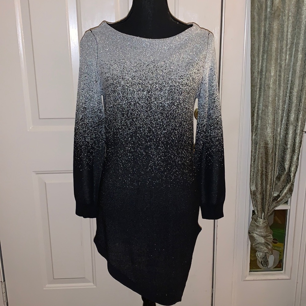 NY Collection Nikla Group Sweater Dress Sz S